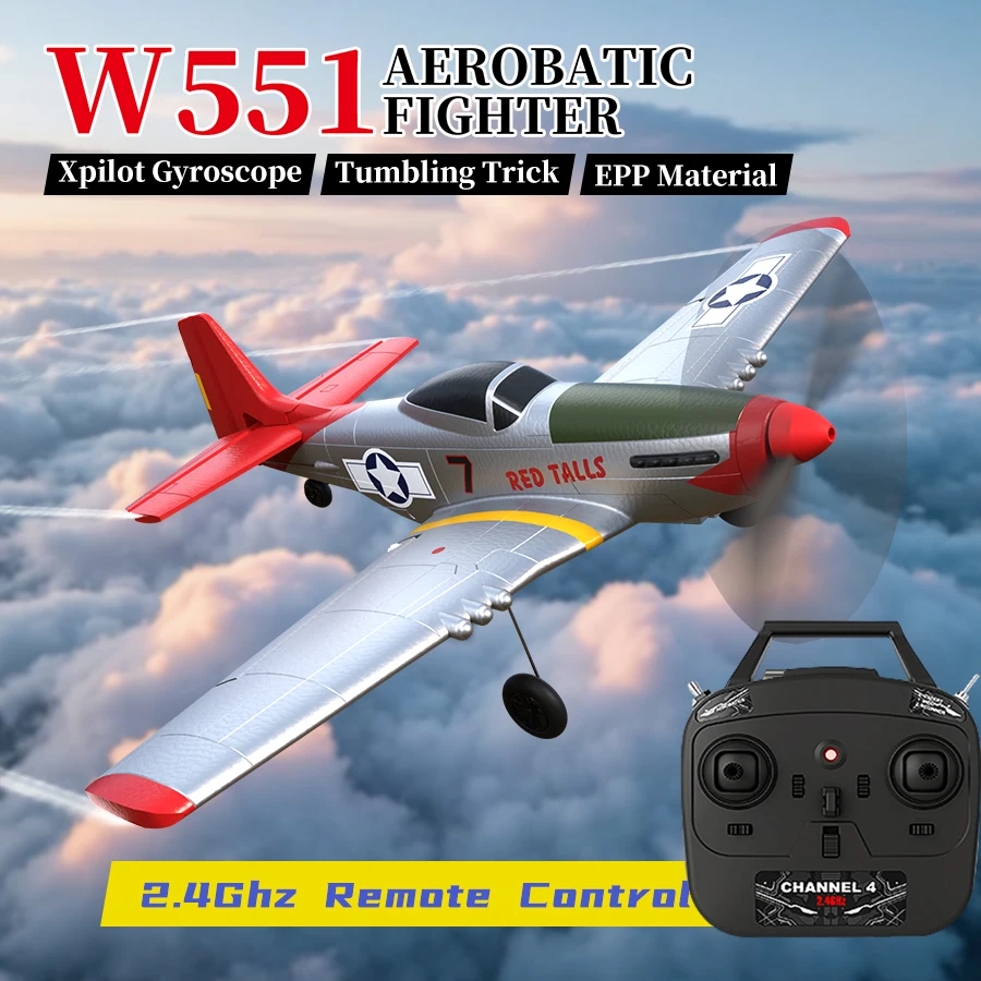 Avion RC stabilisé XPILOT avec acrobaties 1 clic - 3 couleurs