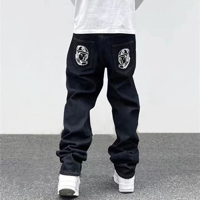 2022 Ropa Dog Print Streetwear Men Hip Hop Baggy Jeans Pants Y2K Clothes  Straight Loose Goth