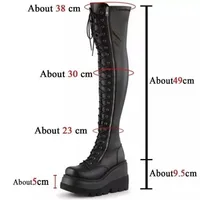 Autumn Winter Wedges Long Boots for Women Over-the-knee Boots Cosplay High Platform Women Boots New High Heel Gothic Botas Altas - Image 3