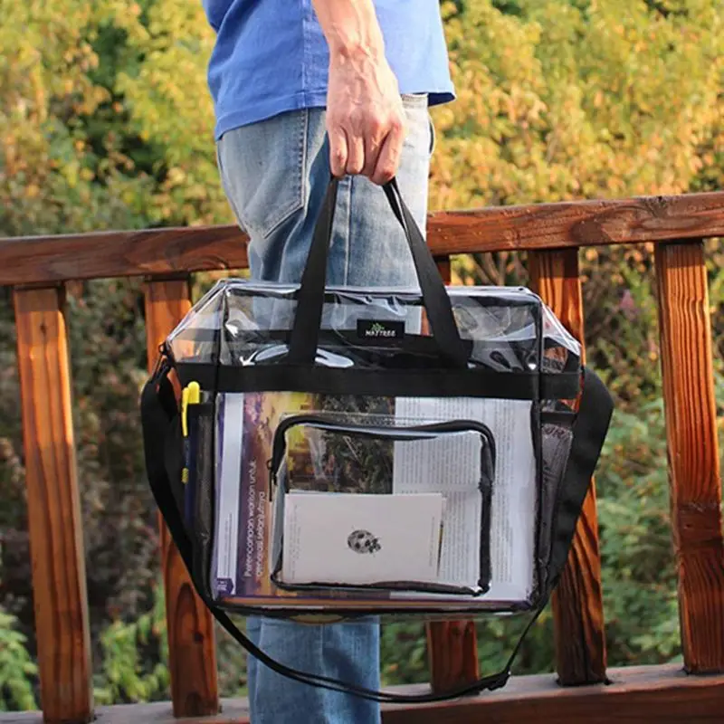 Women Girl PVC Shoulder Crossbody Gym Clear Bag Transparent Handbag Satchel Tote