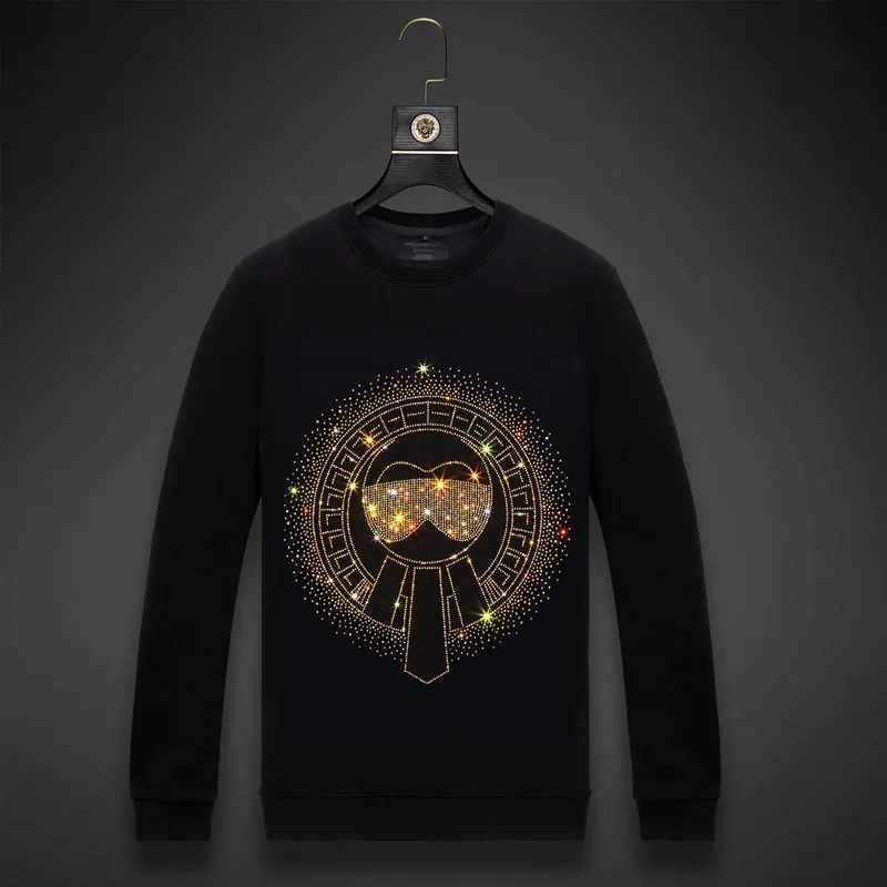 

2024 Autumn Buddha Diamonds Womens Hoodies Sweatshirts Fashion Streetwear O Neck Full Pullover Hoodie Woman Clothing Plus Size