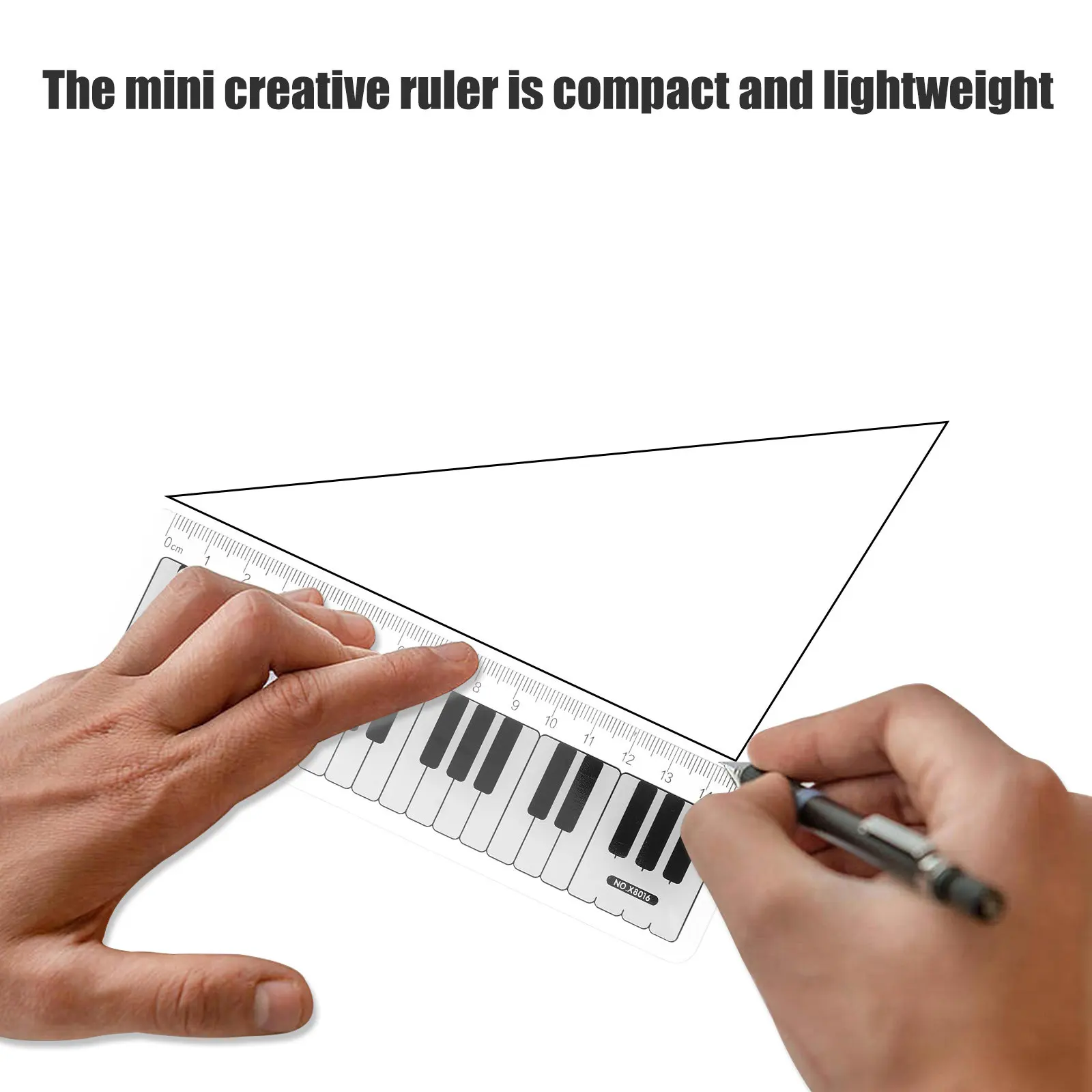 10Pcs 15Cm 피아노 키보드 디자인 학생을위한 플라스틱 직선 눈금자 학교 용품 음악 교실 측정 도구 기하학