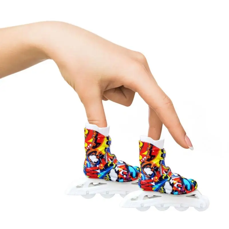 

Mini Finger Shoes Toy Mini Roller Skates Toys For Fingers Mini Sneakers Keychains Decoration Gift For Kids Boys Girls Colorful