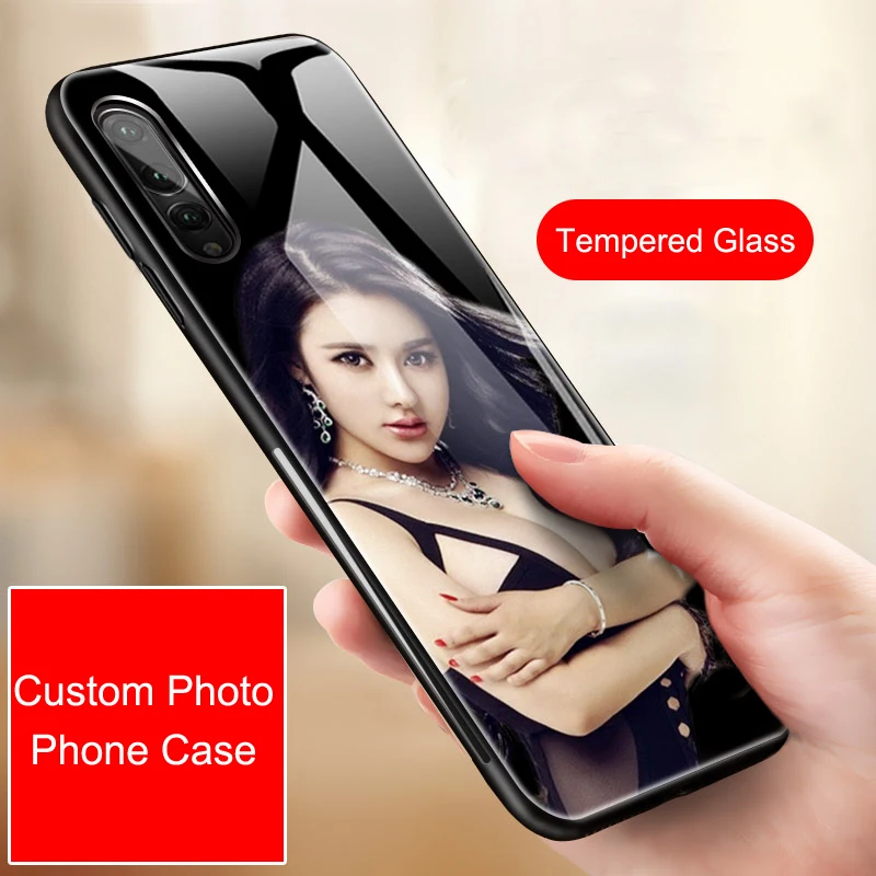 Personalized Tempered Glass Phone Case with DIY Photo Print and Shockproof Bumper