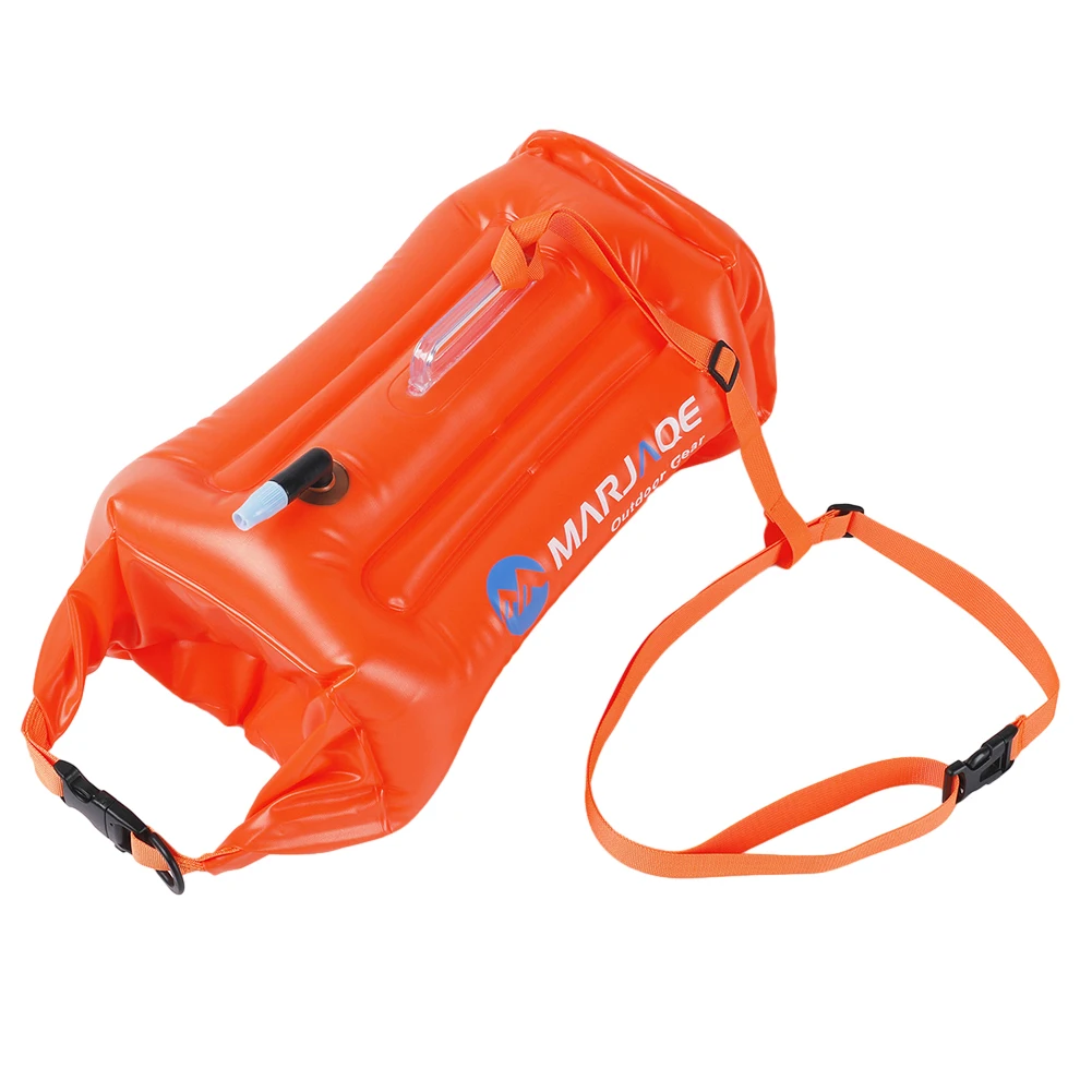 20L Tow Float Dry Bag with Storage Room Inflatable Waterproof Bag Float Swim Safety Swim Buoy for Boating Fishing Camping