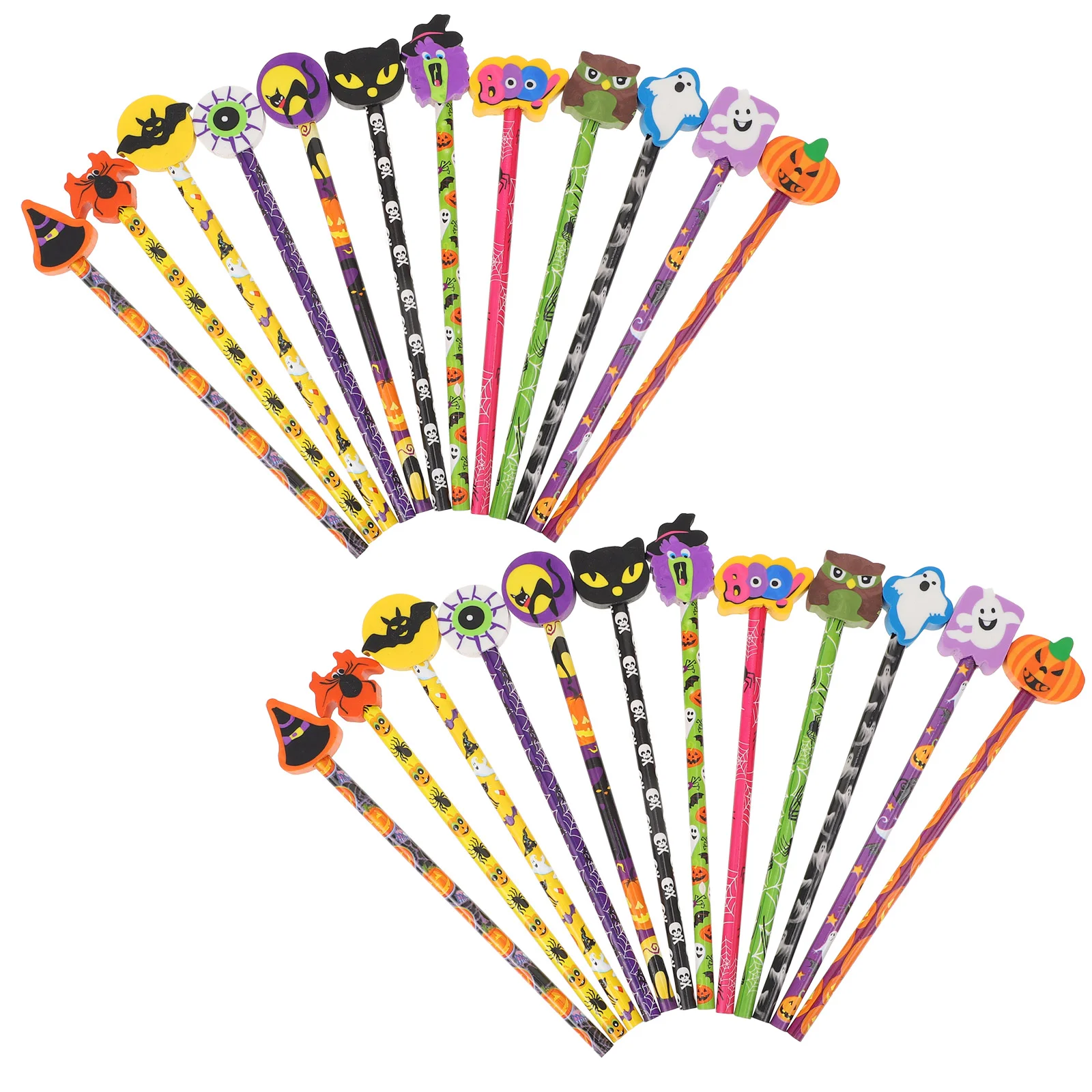 

Halloween Stationery Pencils Writing Gifts Classroom Rewards Game Prizes Bulk Erasers Kids Wooden Cartoon Writing Pencils