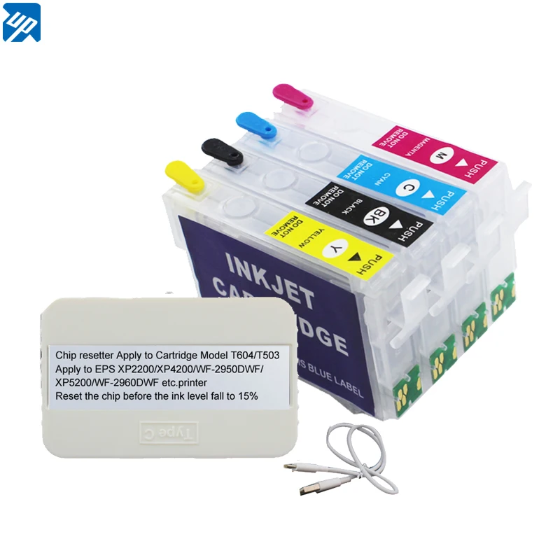 EPSON 604 604XL CARTUCHOS RECARGABLES SIN CHIP CON TINTA Y RESETEADOR