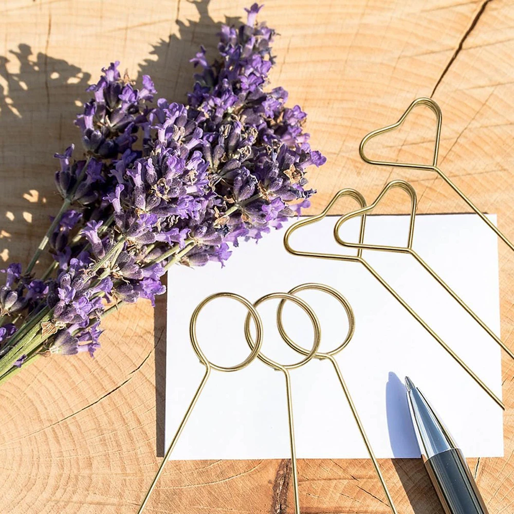 Floral Card Holder Metal Wire Holder Photo Stick Clip 40Pcs for Wedding Party Decorations floral card holders