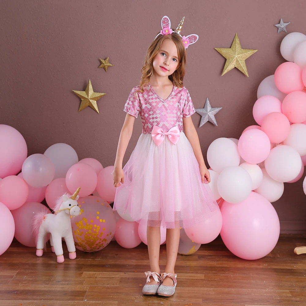 Girls unicorn dress toddlers summer sleeveless princess dresses girls dress princess costume