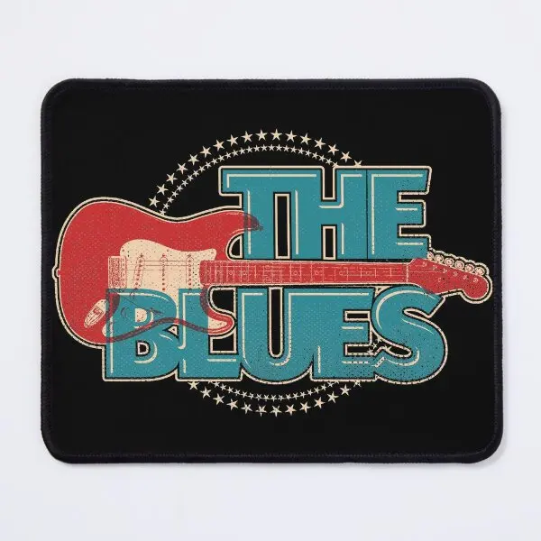 Chitarra Blues In Stile Vintage Con Stelle Mouse Pad Pc Anime Desk Mousepad Gamer Play Carpet Table Gaming Keyboard Printing