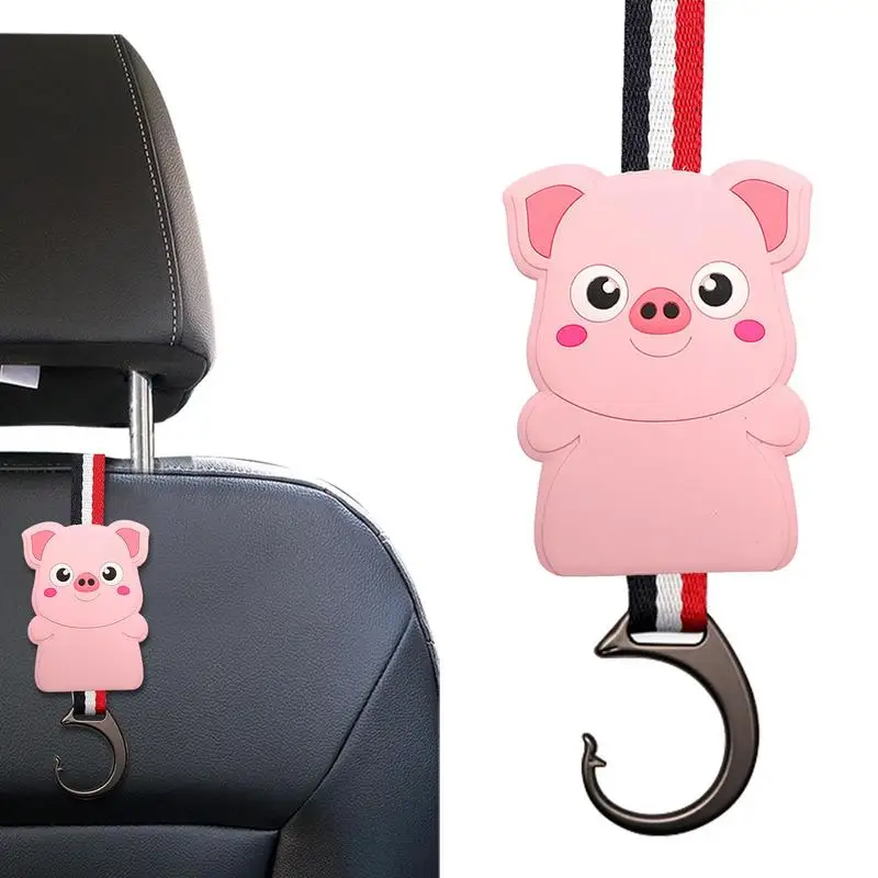 

Car Back Seat Hook Headrest Seat Back Hooks PVC Animal Shape Storage Supplies Cartoon Sundries Umbrella Wall Bag Car Door Home