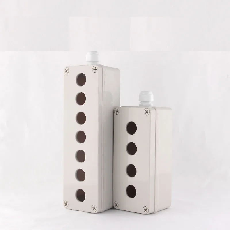 Emergency Stop Push Button Switch Box Multi-hole Waterproof button box switch control box Protective Cover IP67