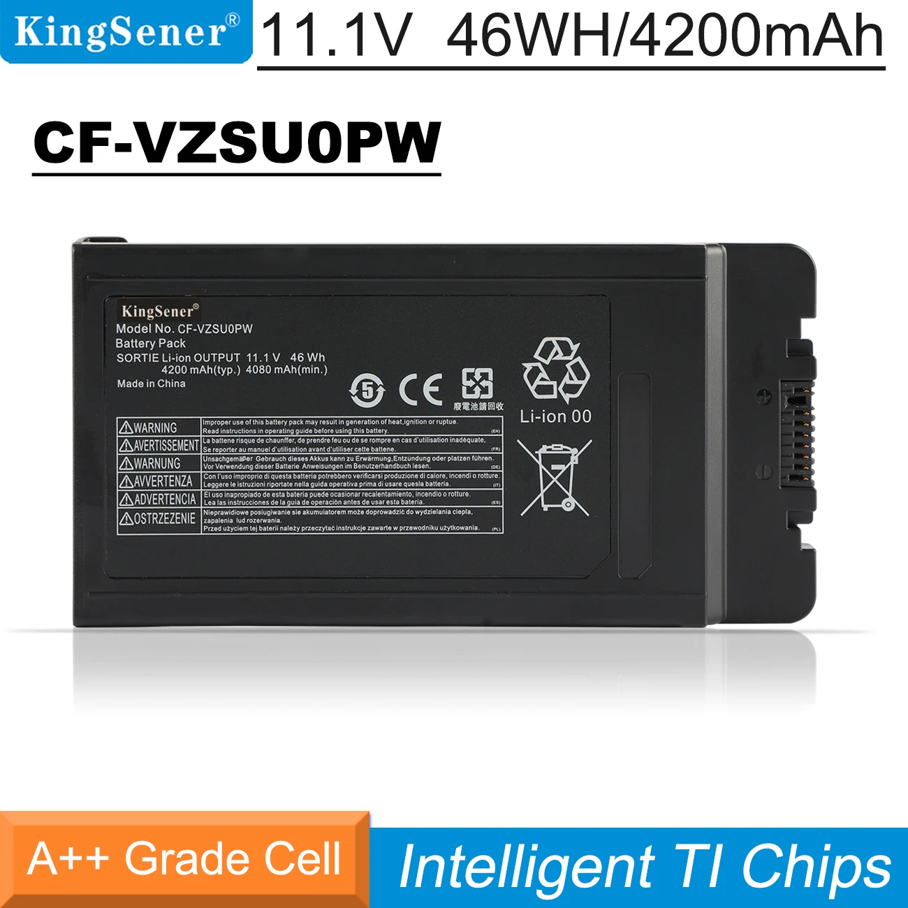 Batteria Per Laptop Kingsener 11.1V 4200Mah Cf-Vzsu0Pr Cf-Vzsu0Pw Cf-Vzsu0Gw Per Panasonic Cf-54 Toughbook Cf-Vzsu0Lw 46Wh