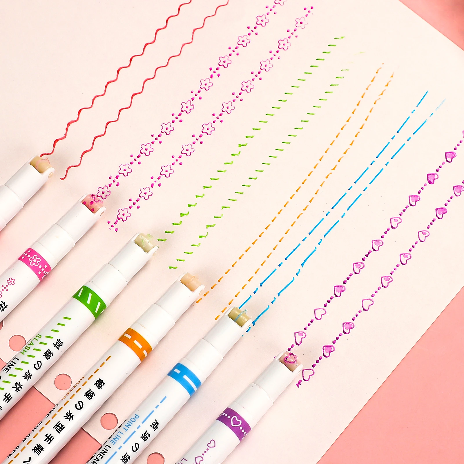 Jianwu 4 6 8個 セット速乾性色曲線蛍光かわいいパターンの手のアカウント蛍光ペンクリエイティブマーカー文房具 Aliexpress Education Office Supplies