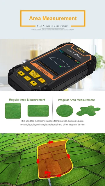 Misuratore Terreno GNSS Con Schermo LCD 2.8" - Alta Precisione Per Area, Pendenza E Distanza - Foto 10