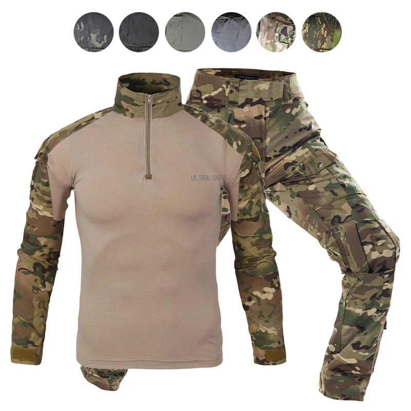 

Tactical Uniform Airsoft Paintball Combat Camouflage Suits Outdoor Hunting Shooting Sports Training Lightweight Clothes Pants
