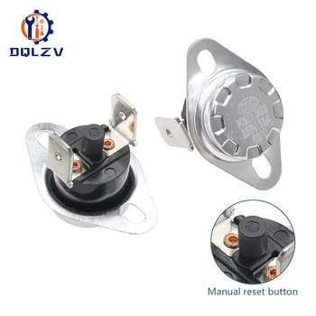 KSD301แบบแมนนวล/45C-150C KSD303 50C 55C 60C 65C 70C 75C 80C 85C 90C 95C องศาเซลเซียสรีเซ็ตสวิตช์อุณหภูมิเทอร์โมสตัท 1