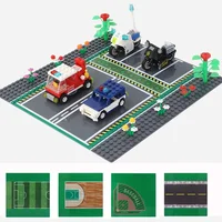 City Street View Road BasePlate Building Blocks 32*32 Dots Blocks DIY Toys Parking Lot Football Basketball Court Mini Bricks 1