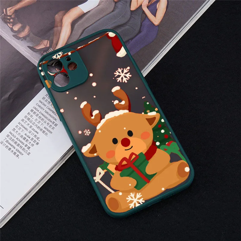 Festive Cartoon Santa Matte Hard Phone Case