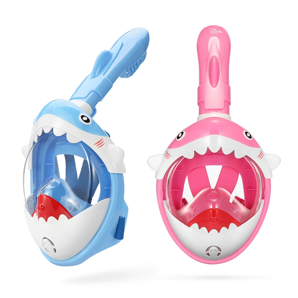 1 PCS Cartoon Diving Mask Full Face for Child Snorkeling Mask for Kids Boy Girls Underwater Anti Fog Swimming Goggles Equipment 2