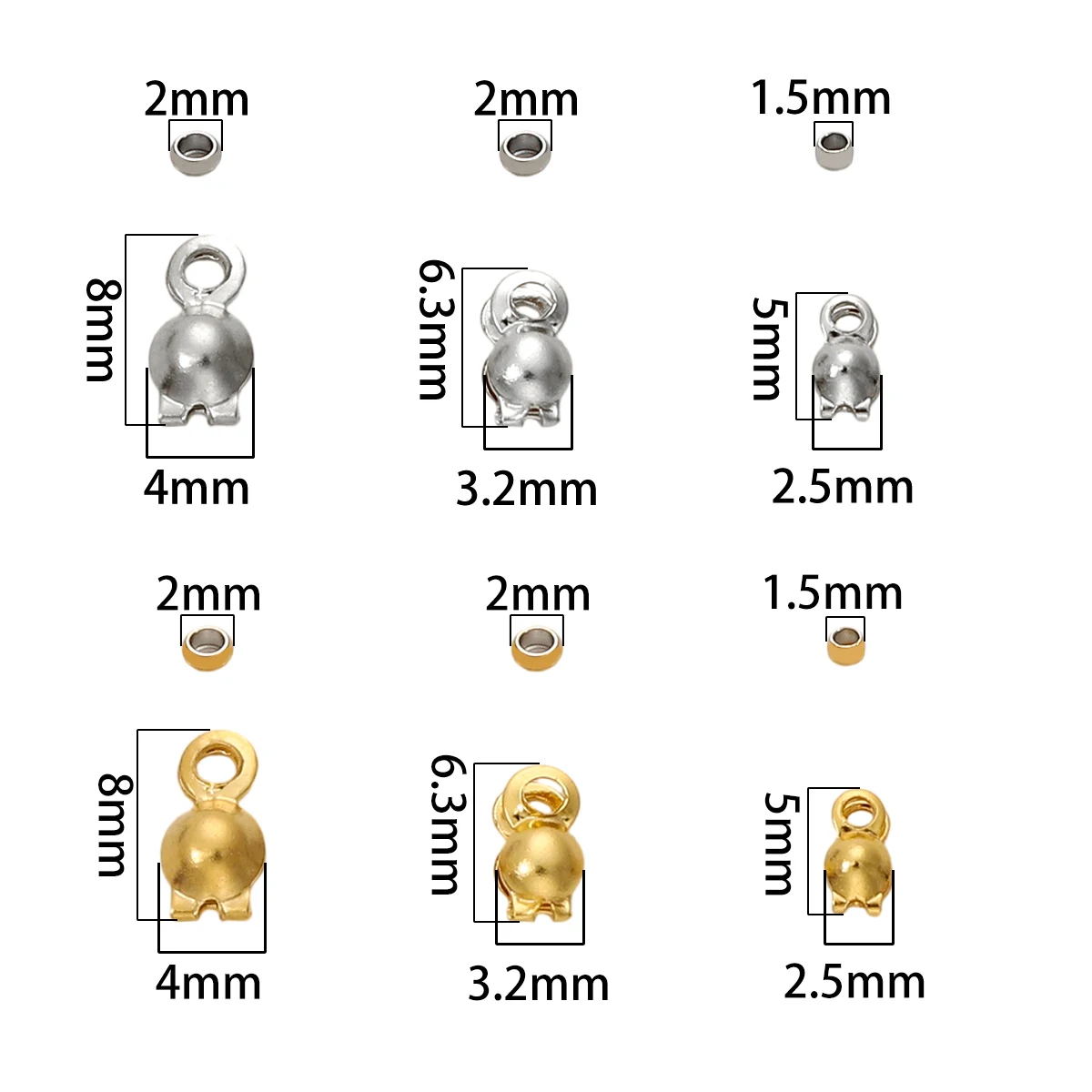 Stainless Steel Crimp Beads 1