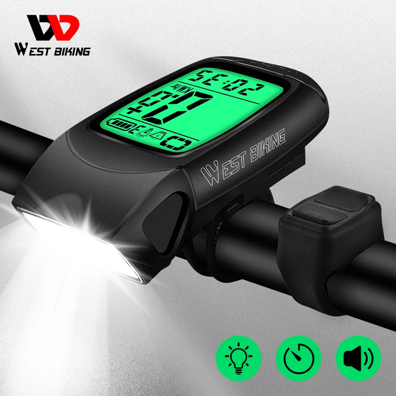 West Biking YP0702095 Bike Speedometer Waterproof Wireless Bicycle - Biking