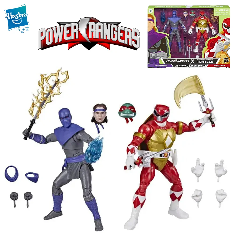 

Hasbro Power Rangers X Teenage Mutant Ninja Turtles Collection Morphed Raphael and Foot Soldier Tommy Children's Toy Gift