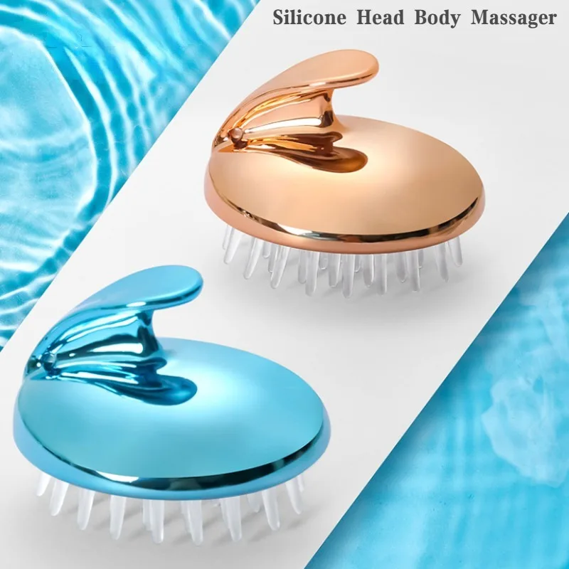 

Silicone Head Body Massager Shampoo Scalp Massage Brush Hair Washing Comb Body Shower Brush Bath Spa Slimming Massage Brush