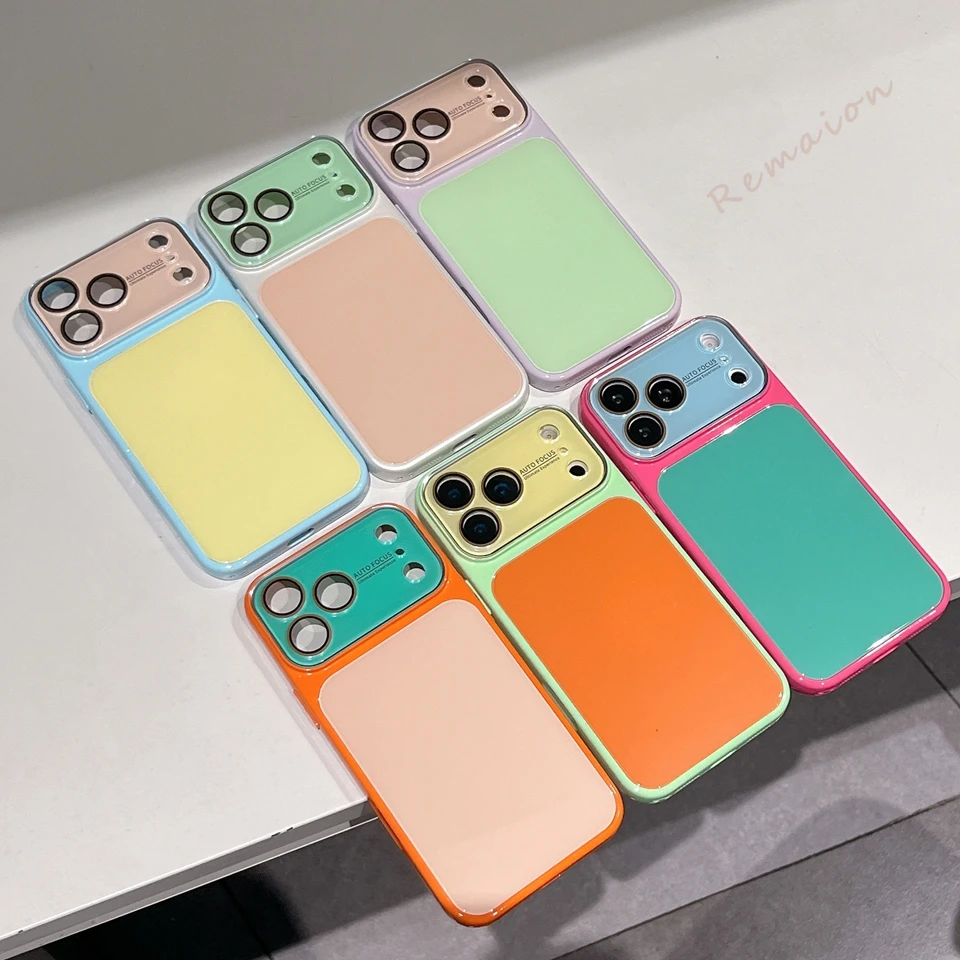 Tempered Glass Phone Case For Iphone, Shockproof Protective Cover_voghion.com