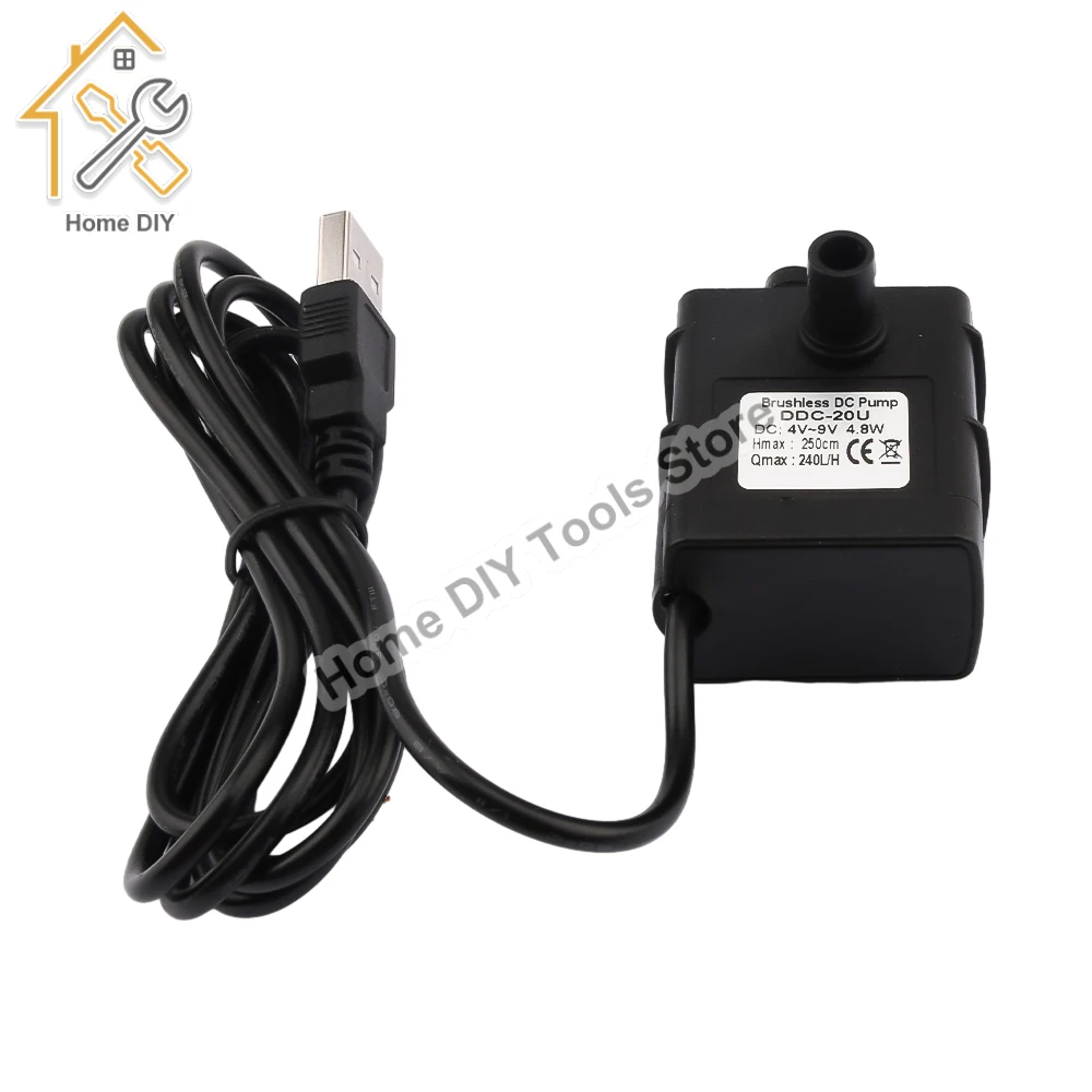 USB Micro Brushless Wasserpumpe Mini Tauchwasserpumpe Mikro Wasserkühlpumpe DC4V-6V 150L / H