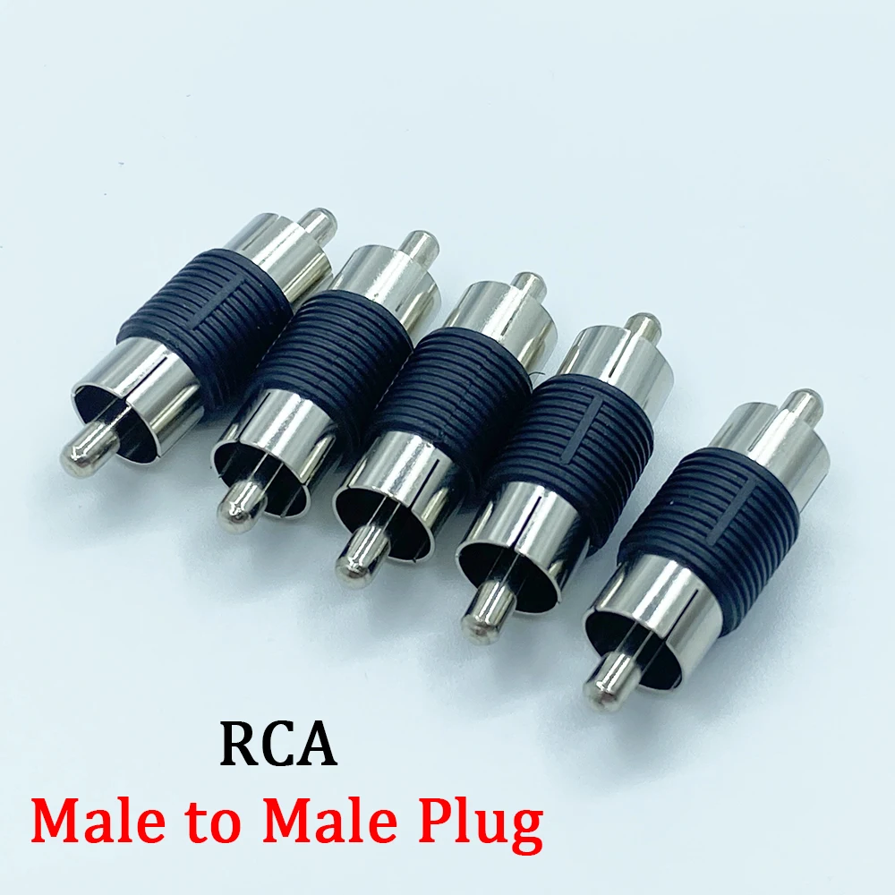 1-2-5Pcs-RCA-Male-to-Male-RCA-Connector-RCA-Lotus-Straight-Through-AV ...