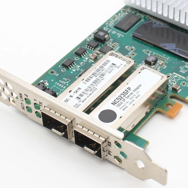 HP NC523SFP QLE3242-HP Dual Port 10Gb Ethernet 10GbE SFP+ PCI-E