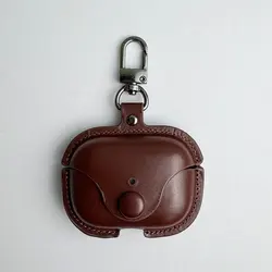 Elegant Vintage Style PU Leather AirPods Pro Case Cover - AirPods Pro 3 (Dark Brown)