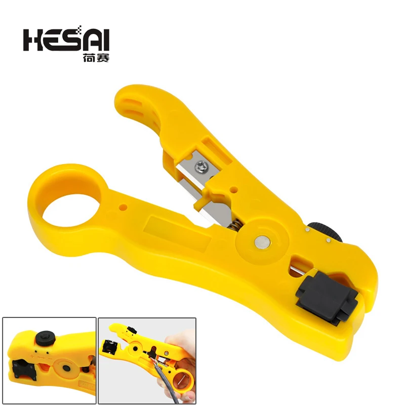 

Multi-functional Wire Plier Cable Wire Pliers Electric Stripping Tools Cutter Striper for UTP/STP RG59 RG6 RG7 RG11 Cable Cutter