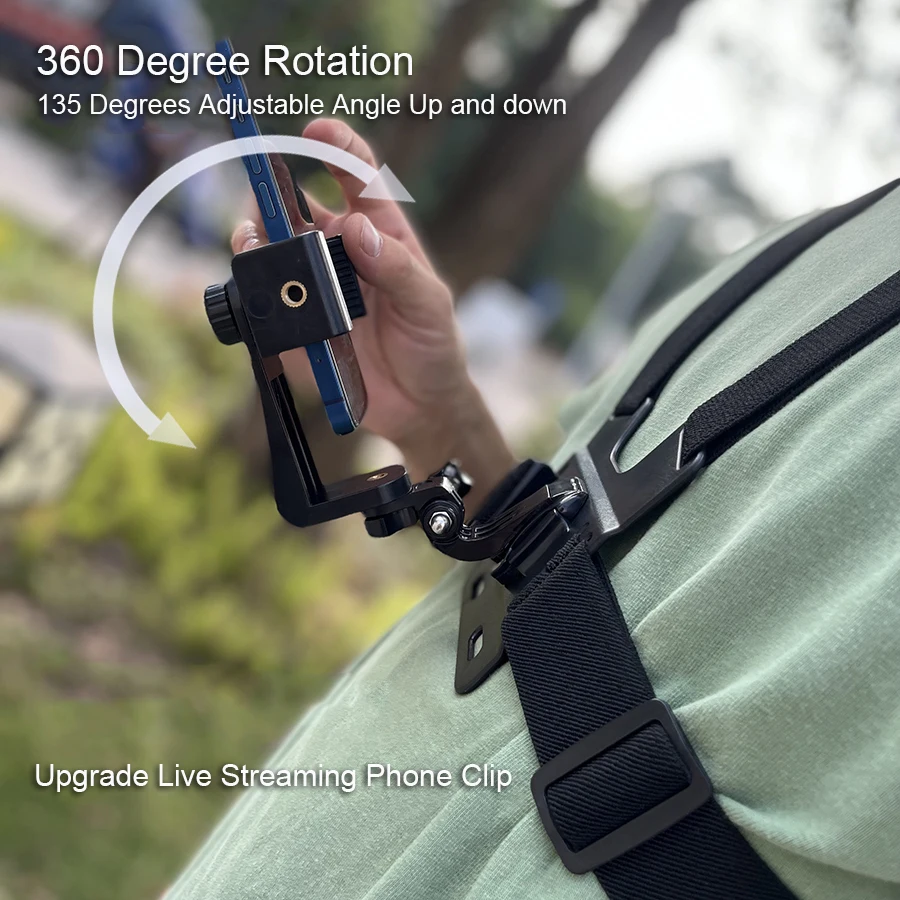 Chest Strap Rotate Phone Mount for iphone Smart Phone Belt Body Harness Holder for Gopro Hero 12 11 10 9 8 7 Insta360 Dji Camera