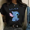 Gothic Stitch Funny Cartoon T Shirt Women Lilo Stitch T-shirt Graphic Y2K Tops Tshirt Hip Hop Tees Female Clothes Goth 3