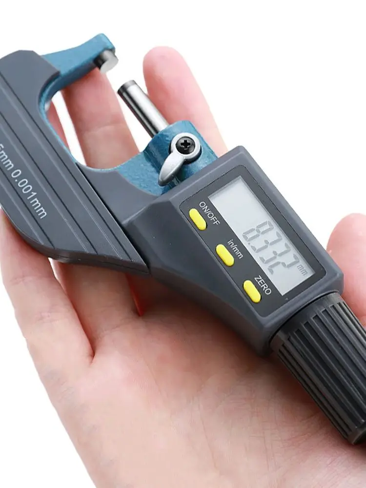 Digital Micrometer Electronic Outside Micrometer Carbide Tip Measure Tools Caliper Gauge 0-25mm 0.001mm Digital Micromaster Micrometer