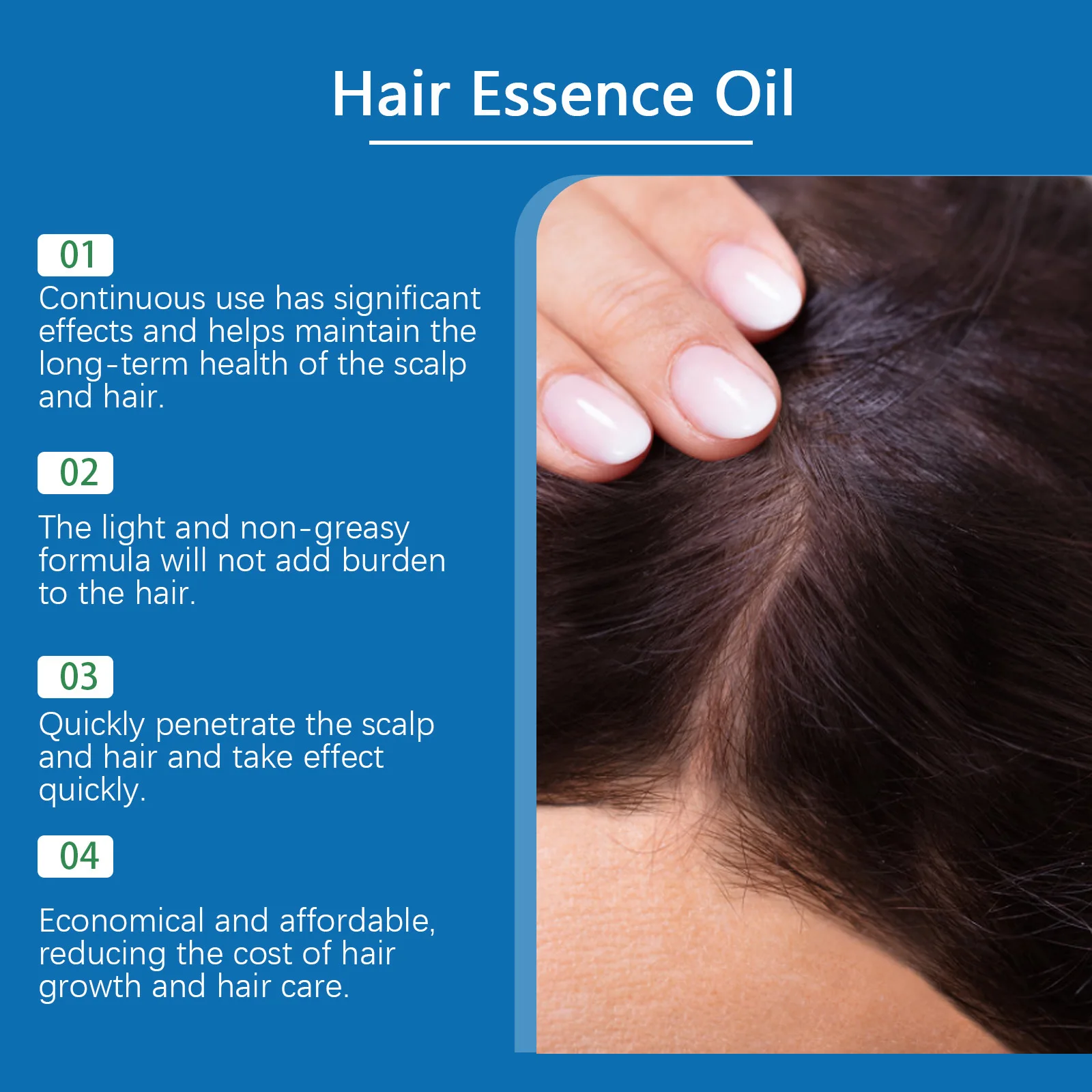 HOEGOA blue bottle.hair growth essential 0iI. Say goodbye to baIdness. The secret 0f thick hair hair growth serums