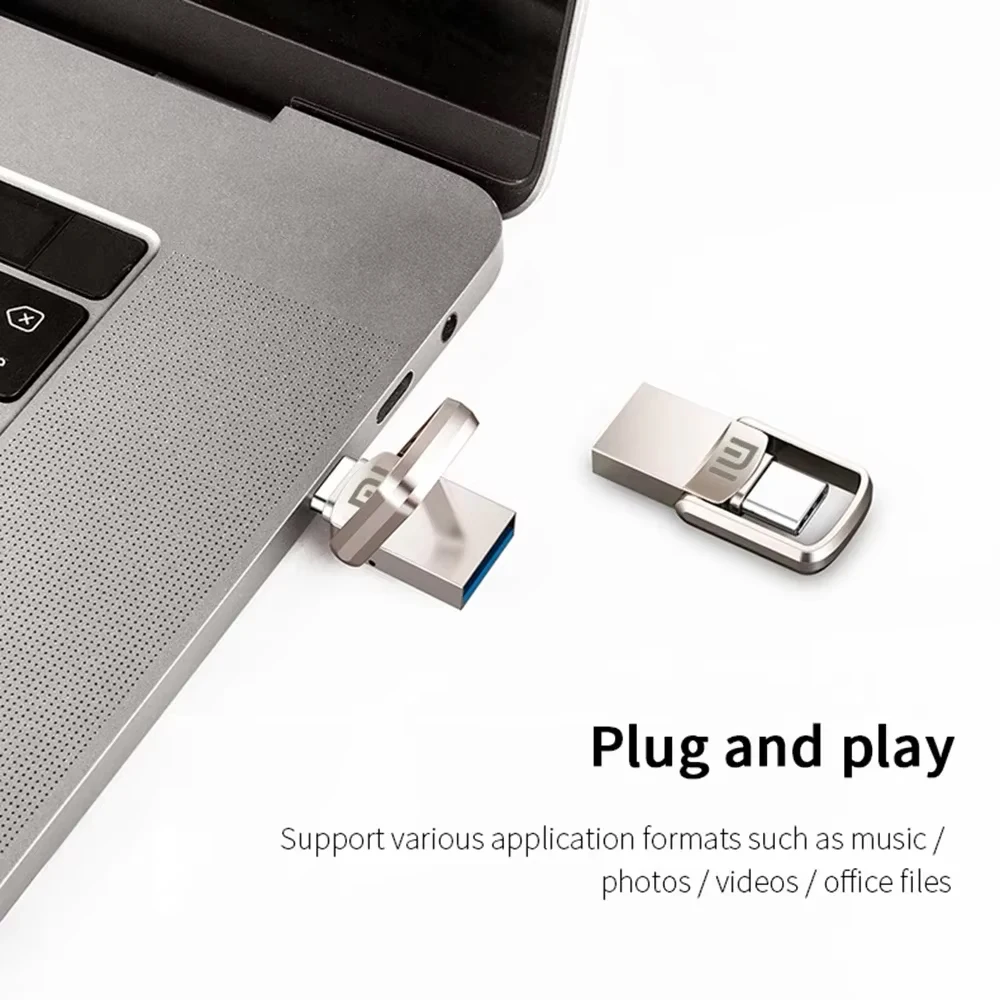 메탈 USB 플래시 드라이브 128GB 고속 타입 C U 디스크 펜드라이브 256GB 512GB 라이트닝 USB 3.0 메모리 스틱 (애플 맥북, 휴대폰용)