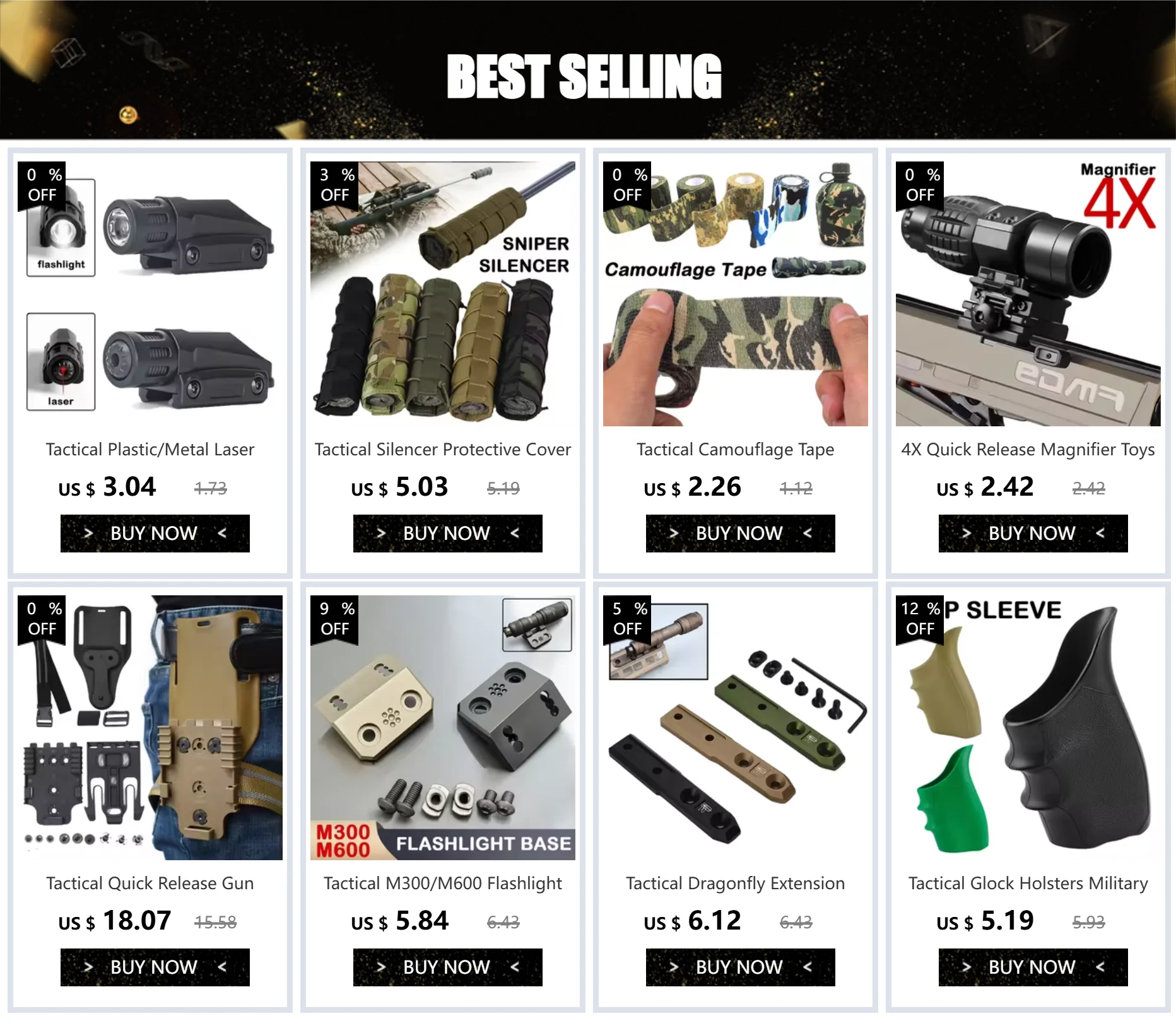 Description Picture 2 of itemTactical Plastic/Metal Laser Aiming Lights Weapon Light Hunting Military Red Dot Sight Toy Gun Light Fit 20mm Picatinny Rails