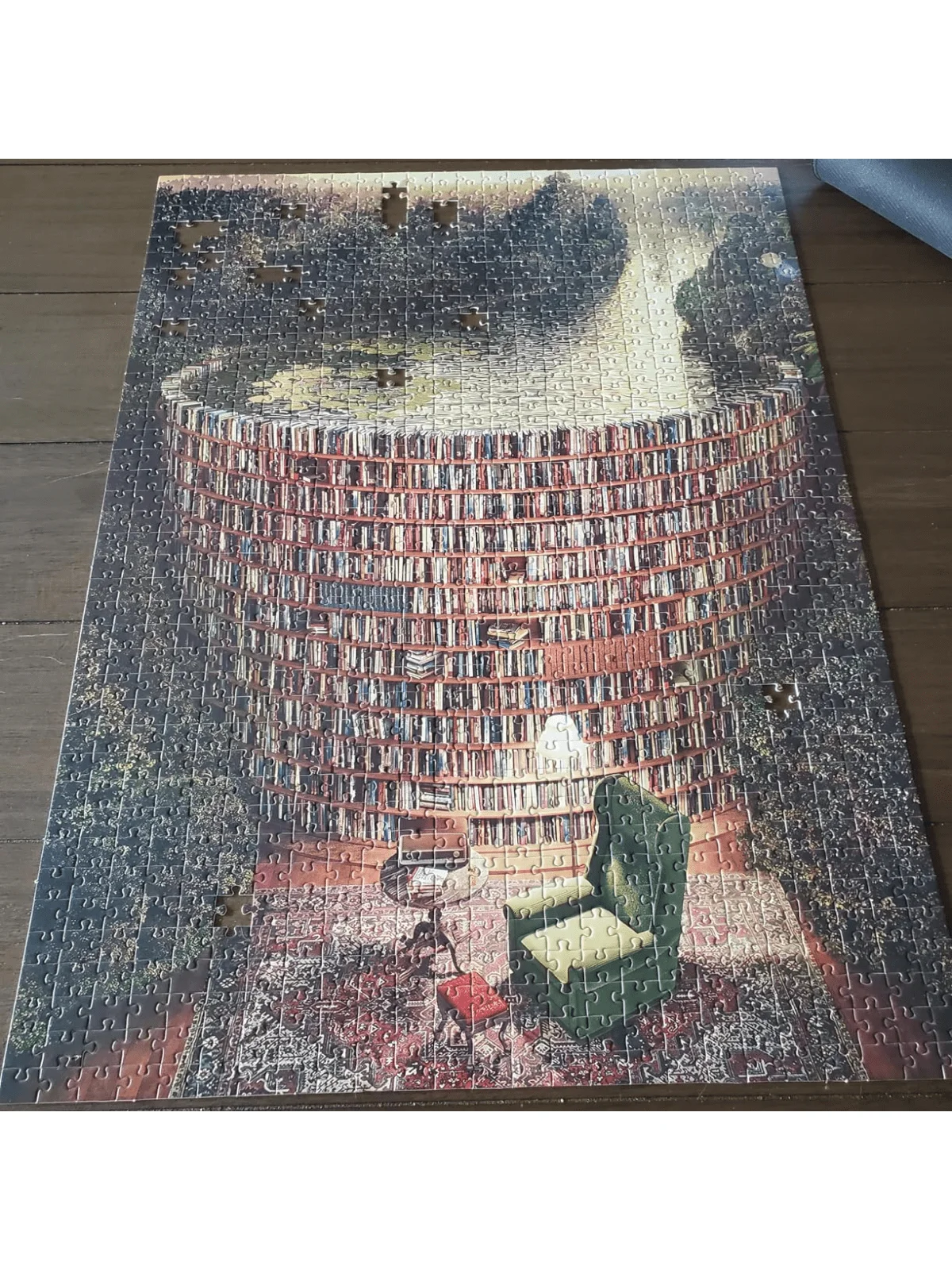 Jigsaw puzzles wooden jigsaw puzzles educational puzzles Jigsaw Puzzles 1000 Pieces Adults Bookshelf Canal Educational Fun Game Intellectual Decompressing Interesting Puzzle