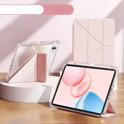 Magnetic Folding Smart Case with Pencil Holder for Honor Pad10 12.1 (Pink)