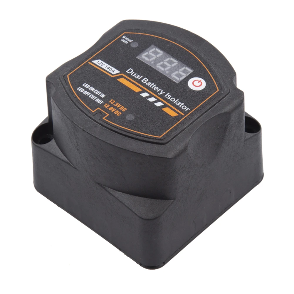12V 140A 듀얼 배터리 스마트 아이솔레이터 LCD 디스플레이 VSR 자동차..