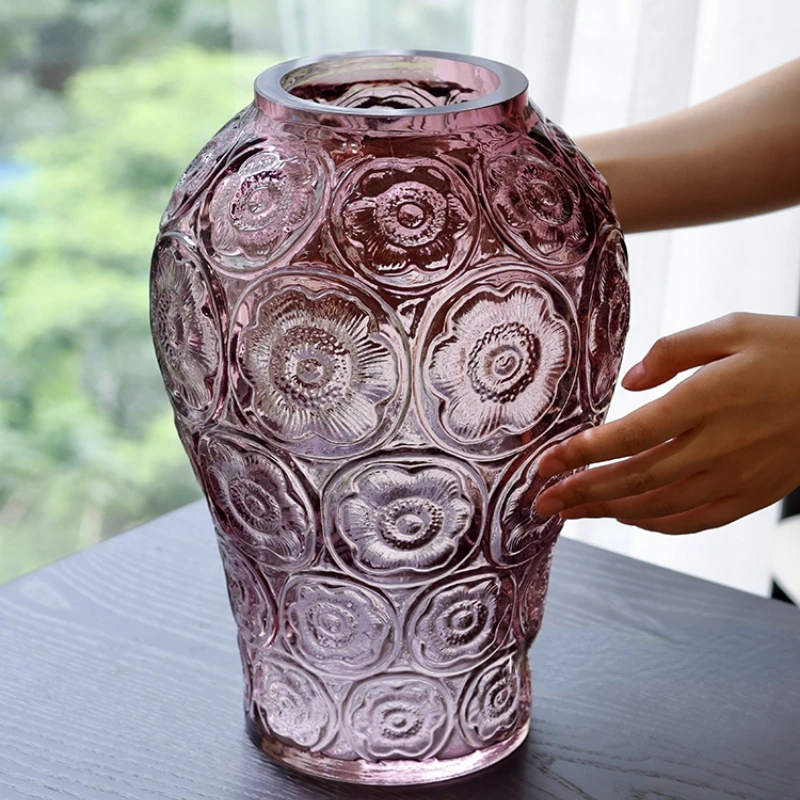 

Фиолетовая кристаллическая старинная ваза