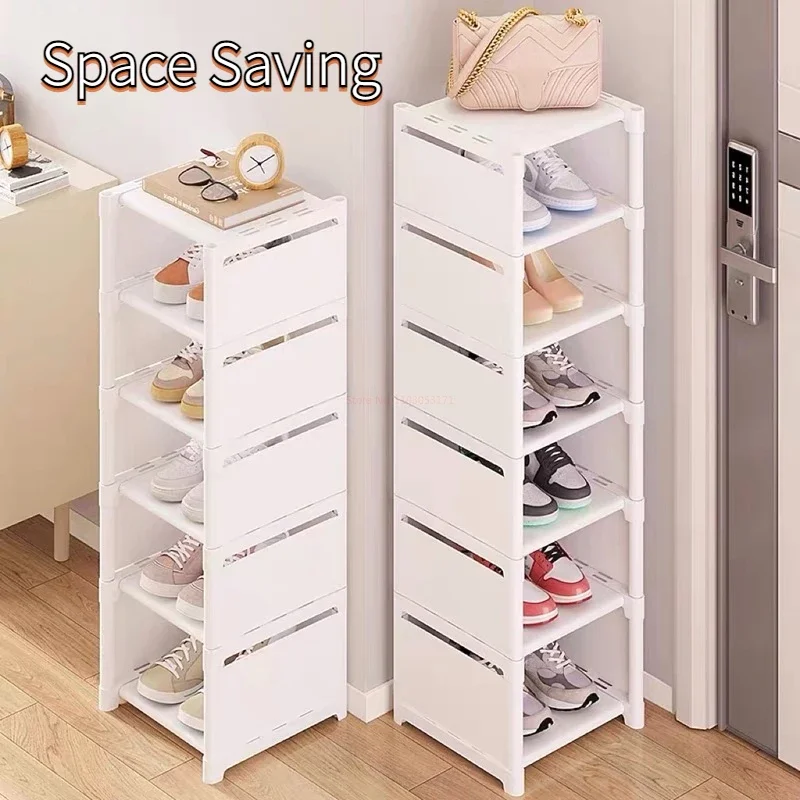 

Sneakers Shelf Storage Shoe Corner Organizer Wall 5-7laye Stackable for Entry Shoees Shoes Cabinets Space Rack Saving