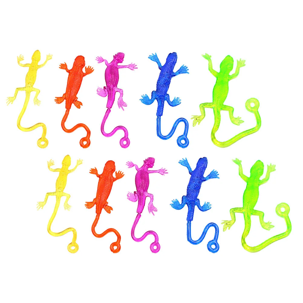 

15 Pcs Lizard Soft Gummy Ball Funny Gadgets Children's Toys Kids Stretchy Animal Crawl