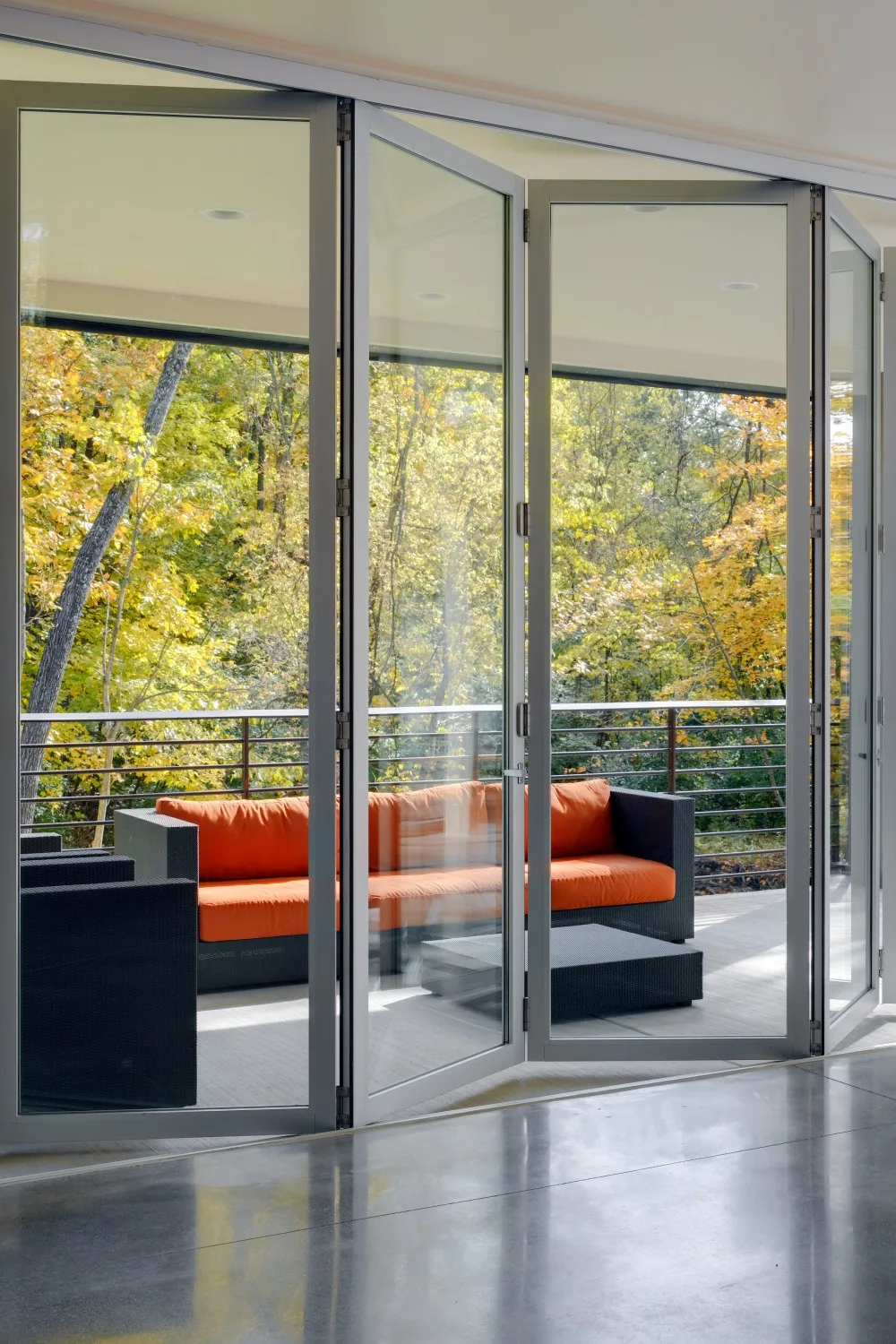 Bifold Doors Aluminum Framed Tempered Glass Sliding Folding Door House Used Aluminium Profile Patio Accordion Door