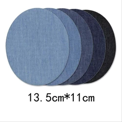 Iron-On Fabric Patches for Clothing Repair and Customization (Oval)