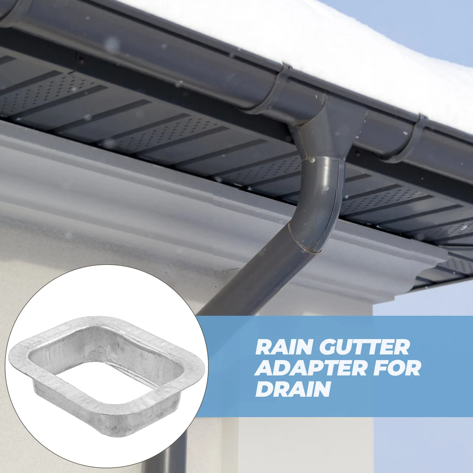 Aluminum Alloy Drainage Pipe Connector Gutter Downspout Extensions Rain Gutter Drain Outlet Plumbing Roof Water System Gutters