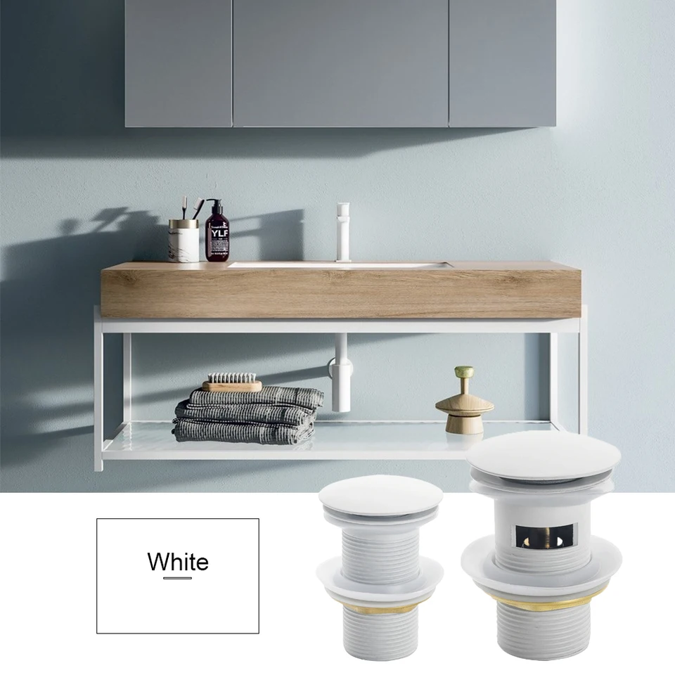 Set Di Scarico Per Lavabo In Ottone Massiccio – Cromo Spazzolato – Con Troppopieno E Tubo - 3